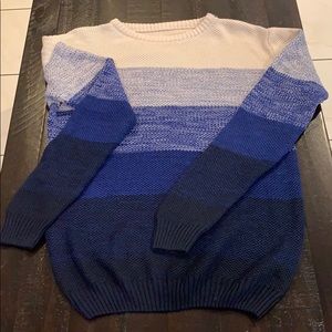 Blue & Cream Colored Sweater Large.